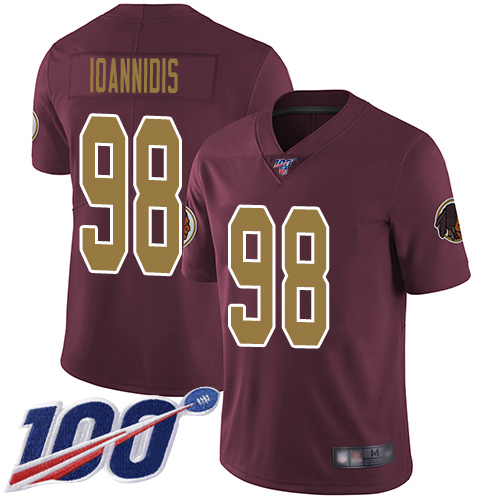 Washington Redskins Limited Burgundy Red Youth Matt Ioannidis Alternate Jersey NFL Football #98 100th